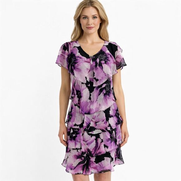 SLNY Dresses & Skirts - SLNY Dress Size 8 Cocktail Floral Sleeveless NWT